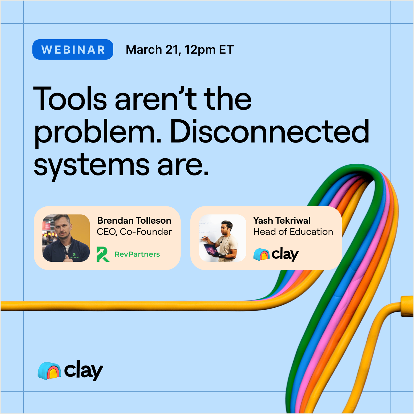 Clay Webinar Promo Graphic - March 21 - Square - Option 2