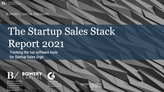 Startup Sales Stack Report 2021