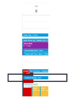 Sales Call Schedule