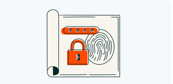 Lock icon illustration representing data security and compliance in HubSpot